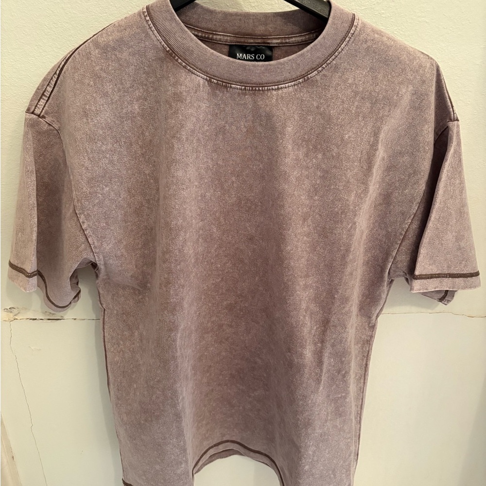 Men’s Mars Co Taiwan Washed Short Sleeve Sweatshirt - Purple - L